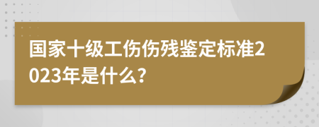 国家十级工伤伤残鉴定标准2023年是什么？