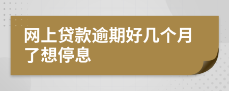 网上贷款逾期好几个月了想停息