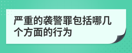 严重的袭警罪包括哪几个方面的行为