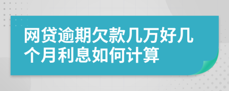 网贷逾期欠款几万好几个月利息如何计算