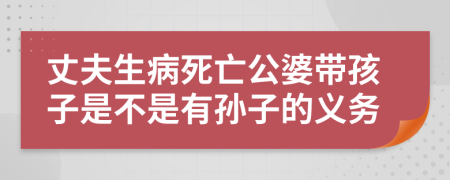 丈夫生病死亡公婆带孩子是不是有孙子的义务