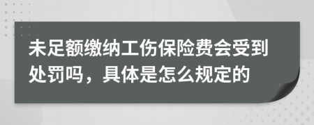 未足额缴纳工伤保险费会受到处罚吗，具体是怎么规定的