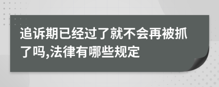 追诉期已经过了就不会再被抓了吗,法律有哪些规定