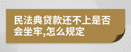 民法典贷款还不上是否会坐牢,怎么规定