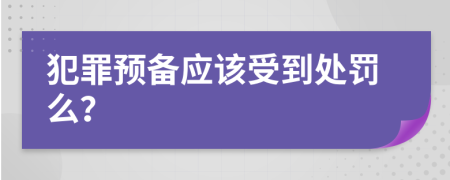 犯罪预备应该受到处罚么？