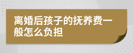 离婚后孩子的抚养费一般怎么负担