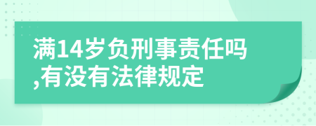 满14岁负刑事责任吗,有没有法律规定