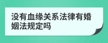 没有血缘关系法律有婚姻法规定吗