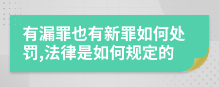 有漏罪也有新罪如何处罚,法律是如何规定的