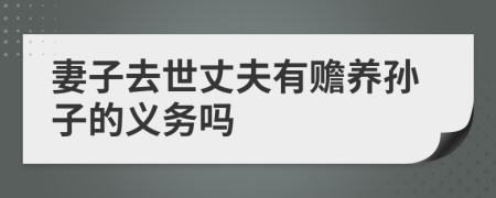 妻子去世丈夫有赡养孙子的义务吗