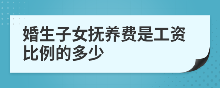 婚生子女抚养费是工资比例的多少