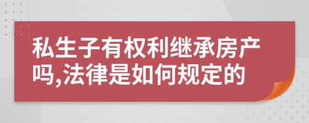 私生子有权利继承房产吗,法律是如何规定的