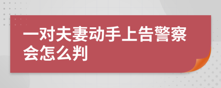 一对夫妻动手上告警察会怎么判