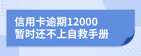 信用卡逾期12000暂时还不上自救手册