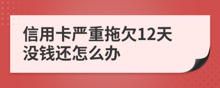 信用卡严重拖欠12天没钱还怎么办