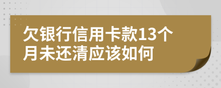 欠银行信用卡款13个月未还清应该如何