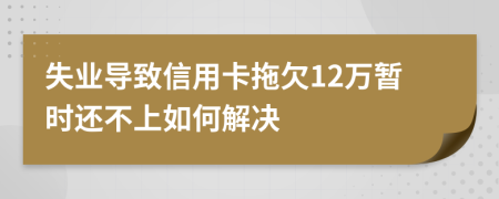失业导致信用卡拖欠12万暂时还不上如何解决