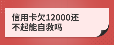 信用卡欠12000还不起能自救吗