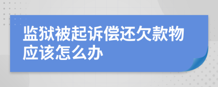 监狱被起诉偿还欠款物应该怎么办