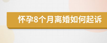 怀孕8个月离婚如何起诉