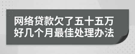 网络贷款欠了五十五万好几个月最佳处理办法