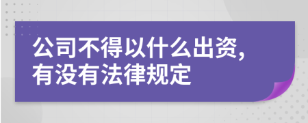 公司不得以什么出资,有没有法律规定