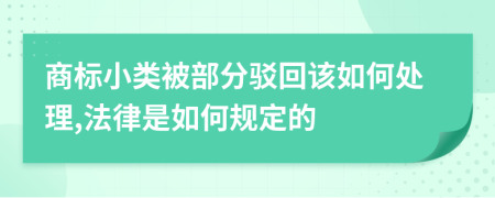 商标小类被部分驳回该如何处理,法律是如何规定的