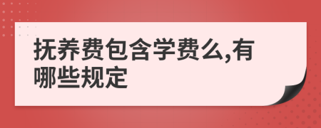 抚养费包含学费么,有哪些规定
