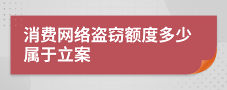 消费网络盗窃额度多少属于立案