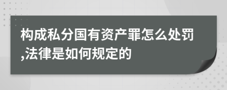 构成私分国有资产罪怎么处罚,法律是如何规定的