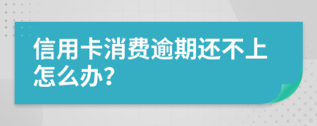 信用卡消费逾期还不上怎么办？