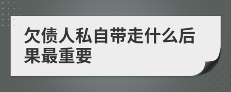 欠债人私自带走什么后果最重要