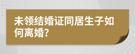 未领结婚证同居生子如何离婚？