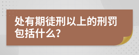 处有期徒刑以上的刑罚包括什么？