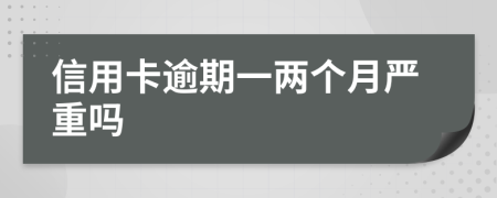 信用卡逾期一两个月严重吗