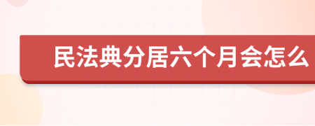 民法典分居六个月会怎么