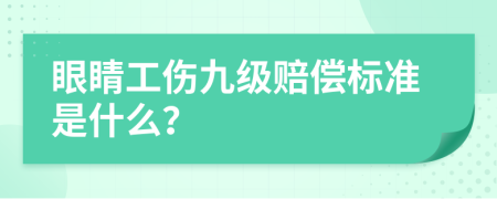 眼睛工伤九级赔偿标准是什么？