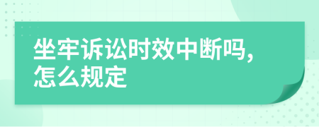 坐牢诉讼时效中断吗,怎么规定