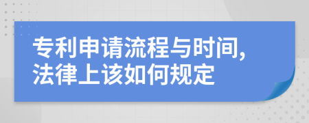 专利申请流程与时间,法律上该如何规定