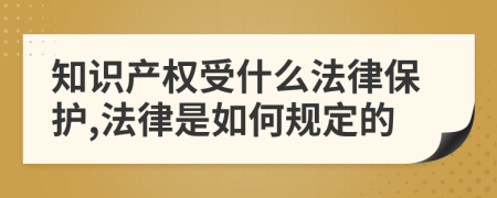 知识产权受什么法律保护,法律是如何规定的