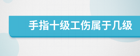 手指十级工伤属于几级