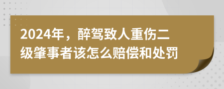 2024年，醉驾致人重伤二级肇事者该怎么赔偿和处罚