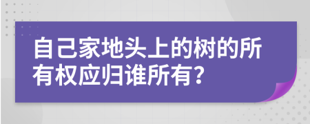 自己家地头上的树的所有权应归谁所有？