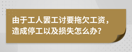 由于工人罢工讨要拖欠工资，造成停工以及损失怎么办？