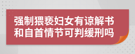 强制猥亵妇女有谅解书和自首情节可判缓刑吗