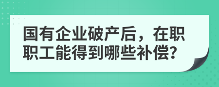 国有企业破产后，在职职工能得到哪些补偿？