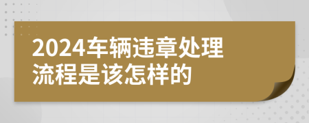 2024车辆违章处理流程是该怎样的