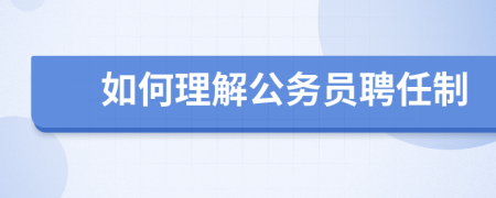 如何理解公务员聘任制