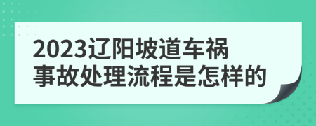 2023辽阳坡道车祸事故处理流程是怎样的