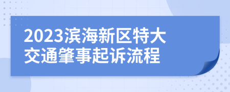 2023滨海新区特大交通肇事起诉流程